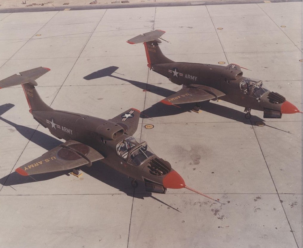 The two Ryan XV-5A prototypes., Ryan Aeronautical via the SDASM Archives 